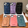 iPhone 14 Plus Side Leather Rotation Card Holder Phone Case - Purple