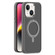 iPhone 14 Plus Skin Feel Frosted MagSafe Magnetic Rotating Holder Phone Case - Dark Grey