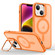 iPhone 14 Plus Skin Feel Lens Holder Magsafe Phone Case - Orange