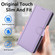iPhone 14 Plus Skin Feel Pure Color Card Slots Leather Phone Case with Dual Lanyard - Purple