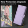 iPhone 14 Plus Skin Feel Pure Color Card Slots Leather Phone Case with Dual Lanyard - Purple