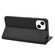 iPhone 14 Plus Skin Feel Splicing Leather Phone Case - Black