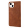 iPhone 14 Plus Skin Feel Splicing Leather Phone Case - Brown