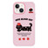 iPhone 14 Plus Skin Feeling Jelly TPU Hybrid PC Phone Case - Apple Black Cat Pink