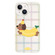iPhone 14 Plus Skin Feeling Jelly TPU Hybrid PC Phone Case - Line Banana White
