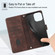 iPhone 14 Plus Skin-feel Embossed Leather Phone Case - Brown