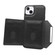 iPhone 14 Plus Solid Color Metal Buckle Card Slots Bag Phone Case - Black