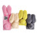 iPhone 14 Plus Solid Color Plush Rabbit TPU Phone Case - Pink