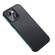 iPhone 14 Plus SULADA Carbon Fiber Textured Shockproof Metal + TPU Frame Case - Dark Green