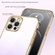 iPhone 14 Plus SULADA Iridescence Series Plating Transparent Gradient Phone Case - Gold