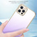 iPhone 14 Plus SULADA Iridescence Series Plating Transparent Gradient Phone Case - Gold