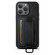 iPhone 14 Plus Suteni H13 Litchi Leather Wrist Strap Wallet Back Phone Case - Black