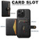 iPhone 14 Plus Suteni H20 Cross-Grain MagSafe Horizontal Card Bag Back Phone Case - Black