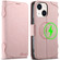 iPhone 14 Plus SUTENI J07 Multifunctional Horizontal Flip Magsafe Leather Phone Case - Pink