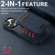 iPhone 14 Plus Suteni M2 Cross-Grain MagSafe Vertical Card Back Phone Case - Blue