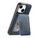 iPhone 14 Plus Suteni M3 Card Bag MagSafe Cowhide Texture Leather Phone Case - Blue