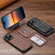 iPhone 14 Plus Suteni M3 Card Bag MagSafe Cowhide Texture Leather Phone Case - Blue