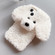 iPhone 14 Plus Teddy Dog Plush TPU Phone Case - White