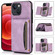 iPhone 14 Plus Three-fold Leather Phone Case - Purple