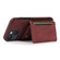 iPhone 14 Plus Three-fold Leather Phone Case - Wine Red
