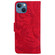 iPhone 14 Plus Tiger Embossing Pattern Leather Phone Case - Red