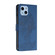 iPhone 14 Plus Tiger Flower Embossing Leather Phone Case - Royal Blue