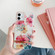 iPhone 14 Plus Translucent Electroplating Flower Phone Case - Hibiscus