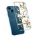 iPhone 14 Plus Translucent Electroplating Flower Phone Case - Magnolia