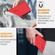 iPhone 14 Plus Triangle Pattern Buckle Clasp Leather Phone Case - Red
