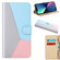 iPhone 14 Plus Tricolor Stitching Flip Leather Phone Case - Grey
