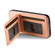 iPhone 14 Plus Twill Fabric Leather Vertical Flip RFID Card Bag Phone Case - Pink