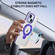iPhone 14 Plus Two Color TPU Hybrid Acrylic MagSafe Magnetic Holder Phone Case - Purple