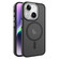 iPhone 14 Plus Two-color Frosted MagSafe Magnetic Phone Case - Black