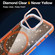 iPhone 14 Plus Two-color Glitter Powder Lens Holder Magsafe Phone Case - Orange