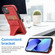 iPhone 14 Plus Ultra-thin Shockproof Phone Protective Case with Holder - Red