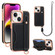iPhone 14 Plus VIETAO Card Slot Wristband Phone Case with Lanyard - Black