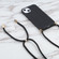 iPhone 14 Plus Wheat Straw Material + TPU Shockproof Phone Case with Neck Lanyard - Black