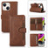 iPhone 14 Plus Wristband Card Slot Leather Phone Case - Coffee