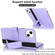 iPhone 14 Plus Wristband Holder Zipper Purse RFID Leather Phone Case - Purple