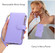 iPhone 14 Plus Wristband Holder Zipper Purse RFID Leather Phone Case - Purple