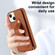 iPhone 14 Plus Wristband Vertical Flip Wallet Back Cover Phone Case - Brown