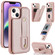 iPhone 14 Plus Wristband Vertical Flip Wallet Back Cover Phone Case - Rose Gold
