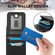 iPhone 14 Plus YM015 Crossbody Rhombic Card Bag RFID Phone Case - Black