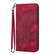 iPhone 14 Plus YX0060 Elephant Head Embossed Phone Leather Case with Lanyard - Rose Red