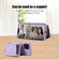 iPhone 14 Plus Zipper Card Bag Back Cover Phone Case - Purple