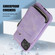 iPhone 14 Plus Zipper Card Bag Back Cover Phone Case - Purple
