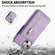 iPhone 14 Plus Zipper Card Holder Phone Case - Purple