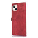 iPhone 14 Plus Zipper Card Slot Buckle Wallet Leather Phone Case - Red