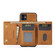 DG.MING M1 Series 3-Fold Multi Card Wallet Back Cover Shockproof Case with Holder Function iPhone 11 - Brown