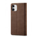 Frosted Anti-theft Brush Horizontal Flip Leather Case with Holder & Card Slots & Wallet iPhone 11 - Coffee